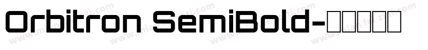 Orbitron SemiBold字体转换